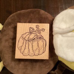 Azadi Earles Pumpkin with Eyes Rubber Stamp